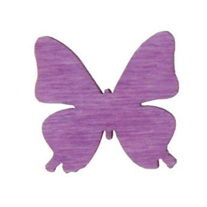 Farfallina cm. 2,5 legno viola (16 pz.)
