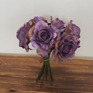 Bouquet 7 rose viola h.20