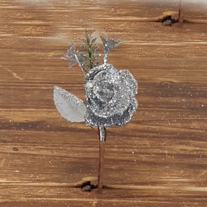 Rosellina pick cm.10 argento (12 pz.)
