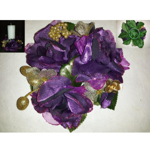 Candel ring rose viola (pz 4)
