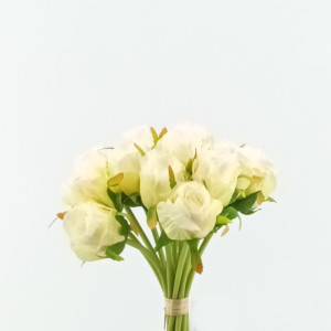 Rosa bouquet cm.28 bianco