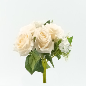 Rosa bouquet cm.30 bianco