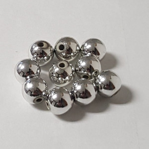 Perla mm.10 con foro argento (pz.115)