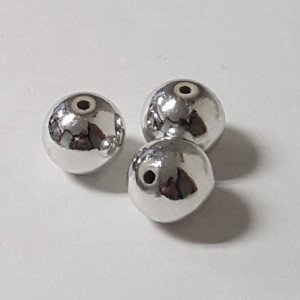 Perla mm.14 con foro argento (pz.35)