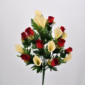 Lily-boccioli frontale 18 fiori rosso