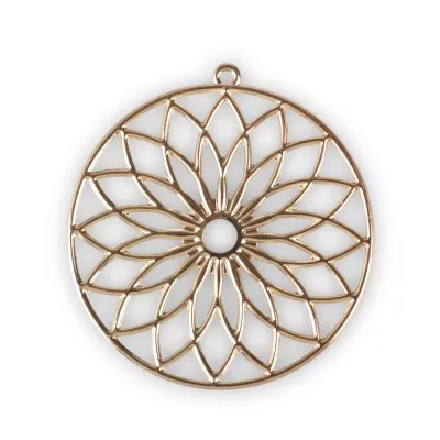 Fiore metallo d.05 oro (pz.30) 