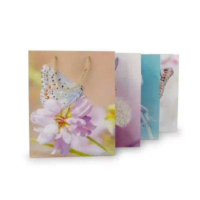 Shopper decor 32x26 farfalle (pz.8)