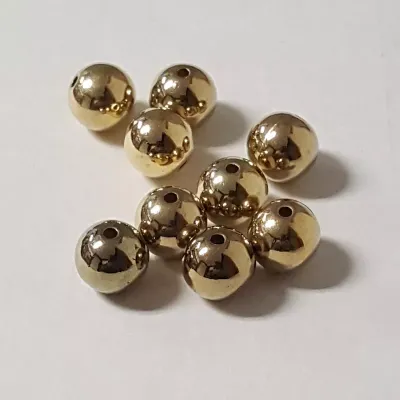 Perla mm.10  con foro  oro (pz.115)
