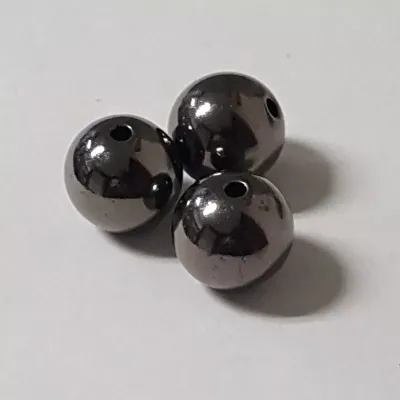 Perla mm.14  con foro  antracite (pz.35)