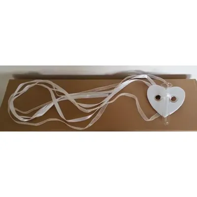 Cuore feltro con fialetta vetro 