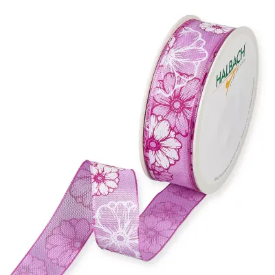 Nastro blossom mm.25 m.18 ciclamino