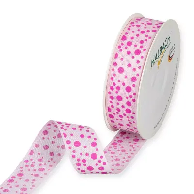 Nastro dots mm.25 m.18 rosa