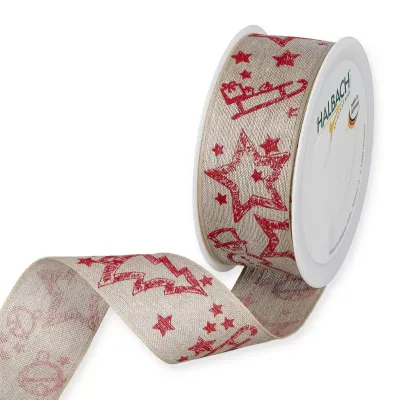 Nastro mm.40 m.15 christmas rosso