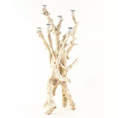 Portacandela legno h.80