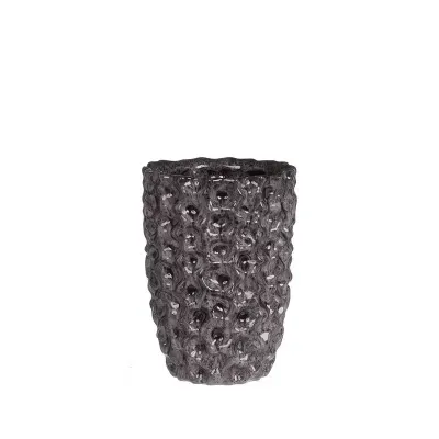 Dd-vaso dented d.15 h.20 grigio