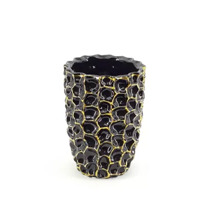 Dd-vaso dented d.15 h.20 nero
