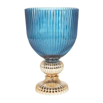 Cv-vaso vetro h.40 blu