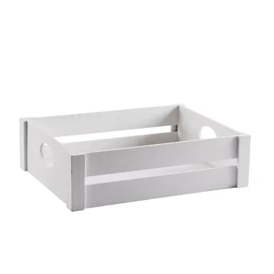 Cassetta legno 40x30 bianco