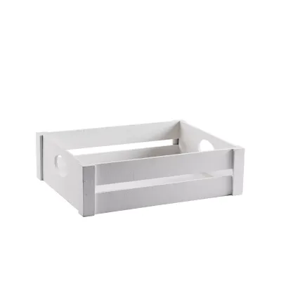 Cassetta legno 34x25 bianco