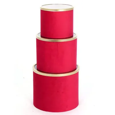 Scatola cart.vetro d.25 rosso (set 3)