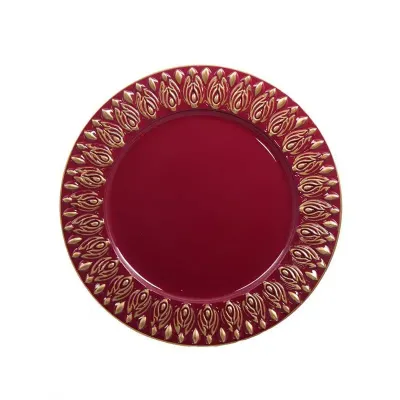Piatto pvc d.36 bordeaux