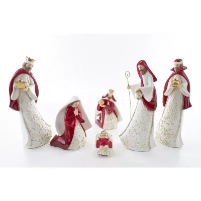 Natività porcellana 6 elem. h.30