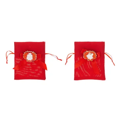 Sacchettino tessuto 10x12 rosso (pz.12)
