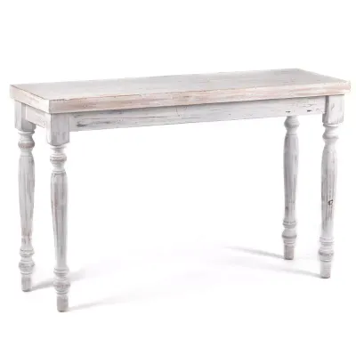 Tavolo legno 120x40 h.78 bianco