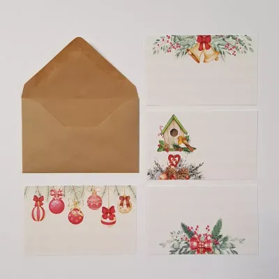 Biglietto + busta b 7x11 natale dec (pz.100)