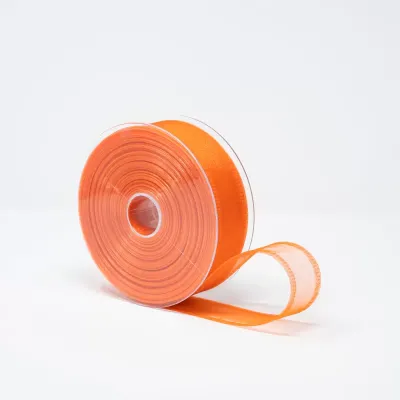 Nastro organza bord.mm.40 m.50 arancione