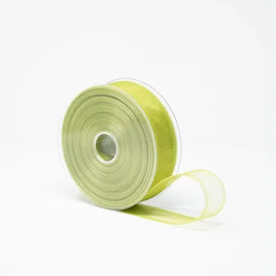 Nastro organza bord.mm.40 m.50 v.oliva