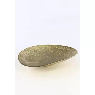 Vassoio foglia oro 38x25