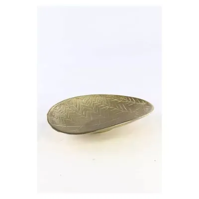 Vassoio foglia oro 30x20
