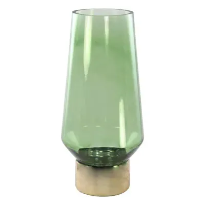 Va-vaso vetro h.35 verde-oro
