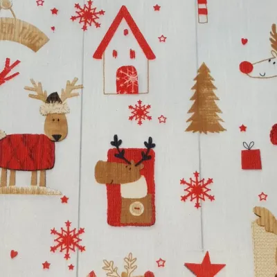 Bobina df 0,80×09 renne dec. bianco