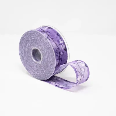 Nastro fiori di pesco mm.40 m.25 glicine