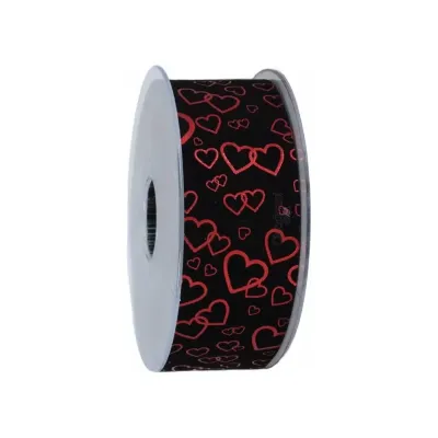 Nastro mm.40 m.10 vell.cuori met. 