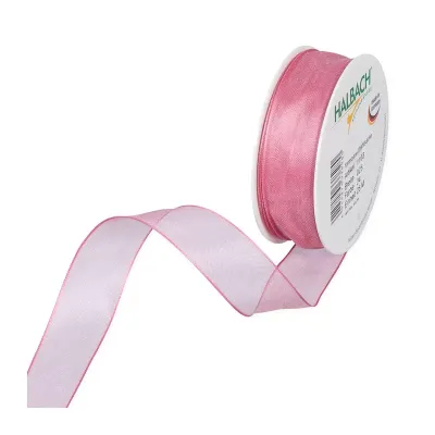 Nastro organza anim. mm.25 m.25 rosa