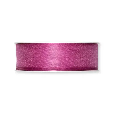 Nastro organza anim. mm.25 m.25 fucsia