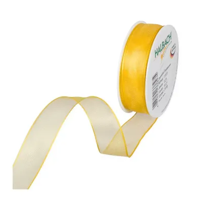 Nastro organza anim. mm.25 m.25 giallo