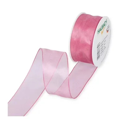 Nastro organza anim. mm.40 m.25 rosa