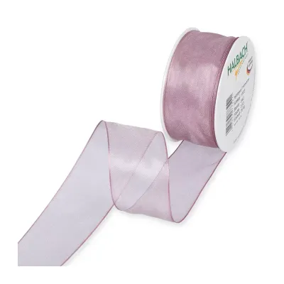 Nastro organza anim. mm.40 m.25 rosa ant.