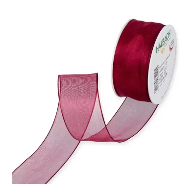 Nastro organza anim. mm.40 m.25 bordeaux