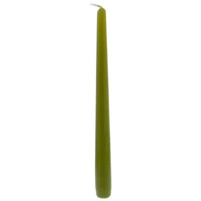 Candela conica 30 oliva (pz 12)