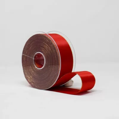 Nastro mm.40 m.20 d.r. lame' rosso