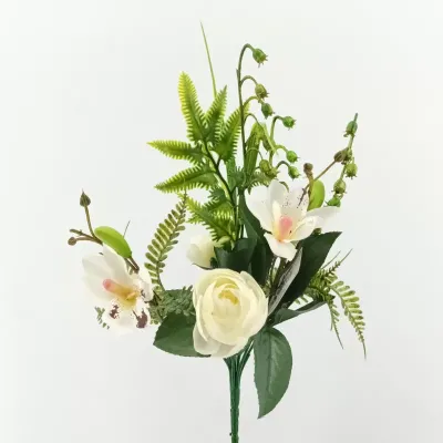 Ranuncolo-orchidea mazzolino cm.30 bianco