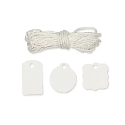 Etichette con filo 4x48pz bianco