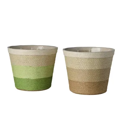 Be-cachepot d.14 ass. verde-nat