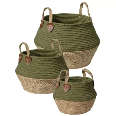 Bc-cesto bombato d.30 verde (set 3)