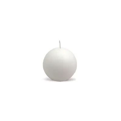 Candela sfera 060 bianco  (pz 16)